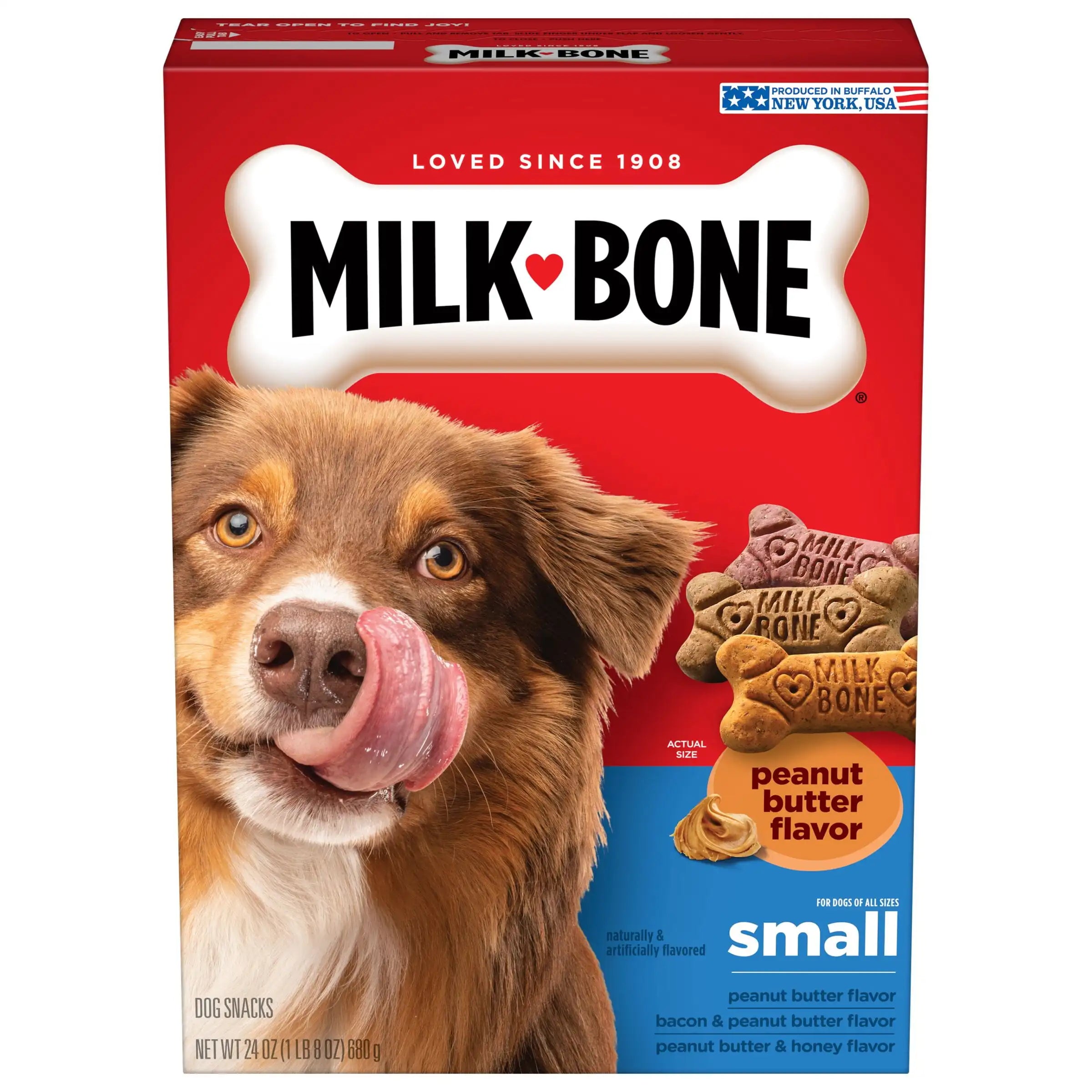Peanut Butter Flavor, 24 oz Small Crunchy Dog Treats