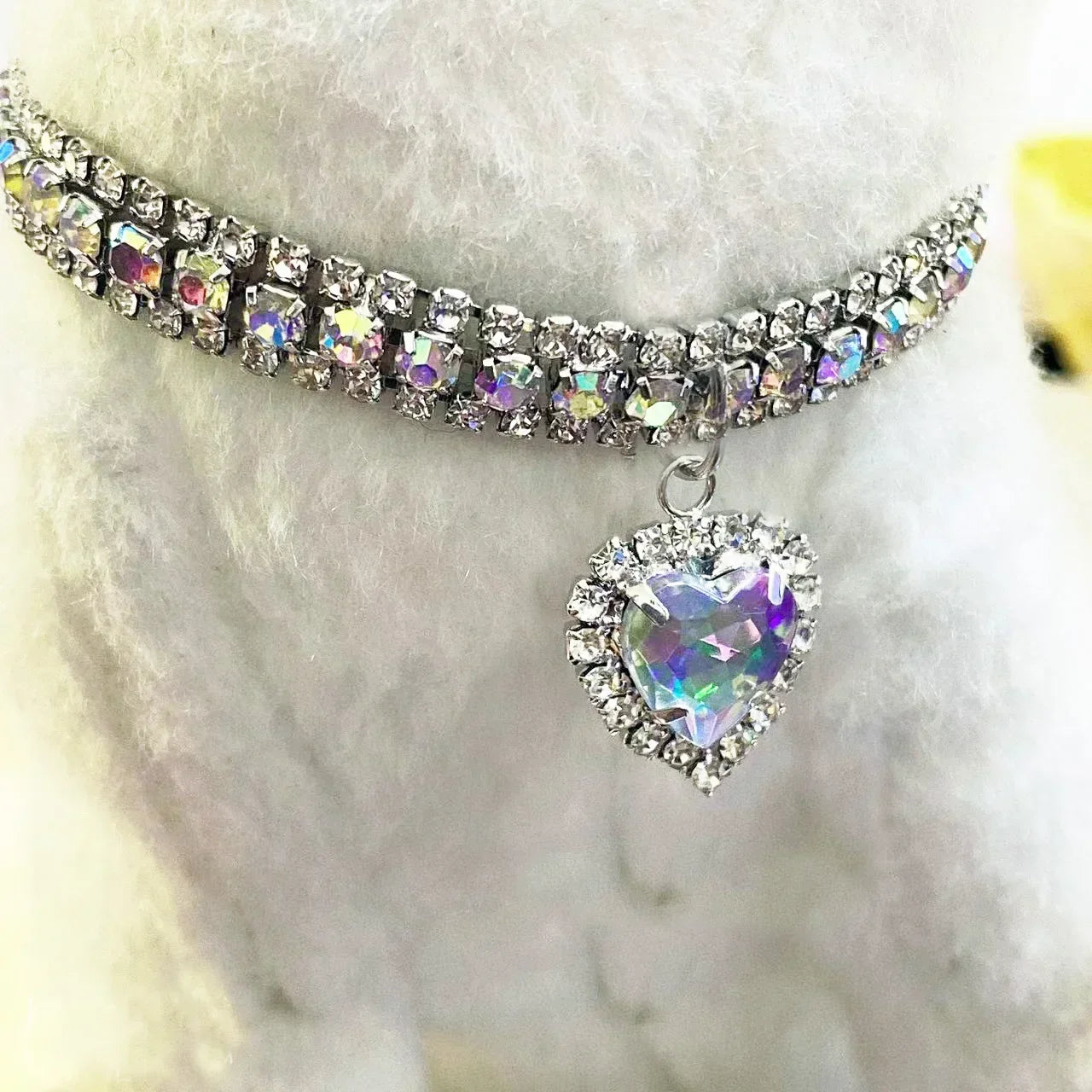 Bling Crystal Pendant Rhinestone Diamante Cat Collar