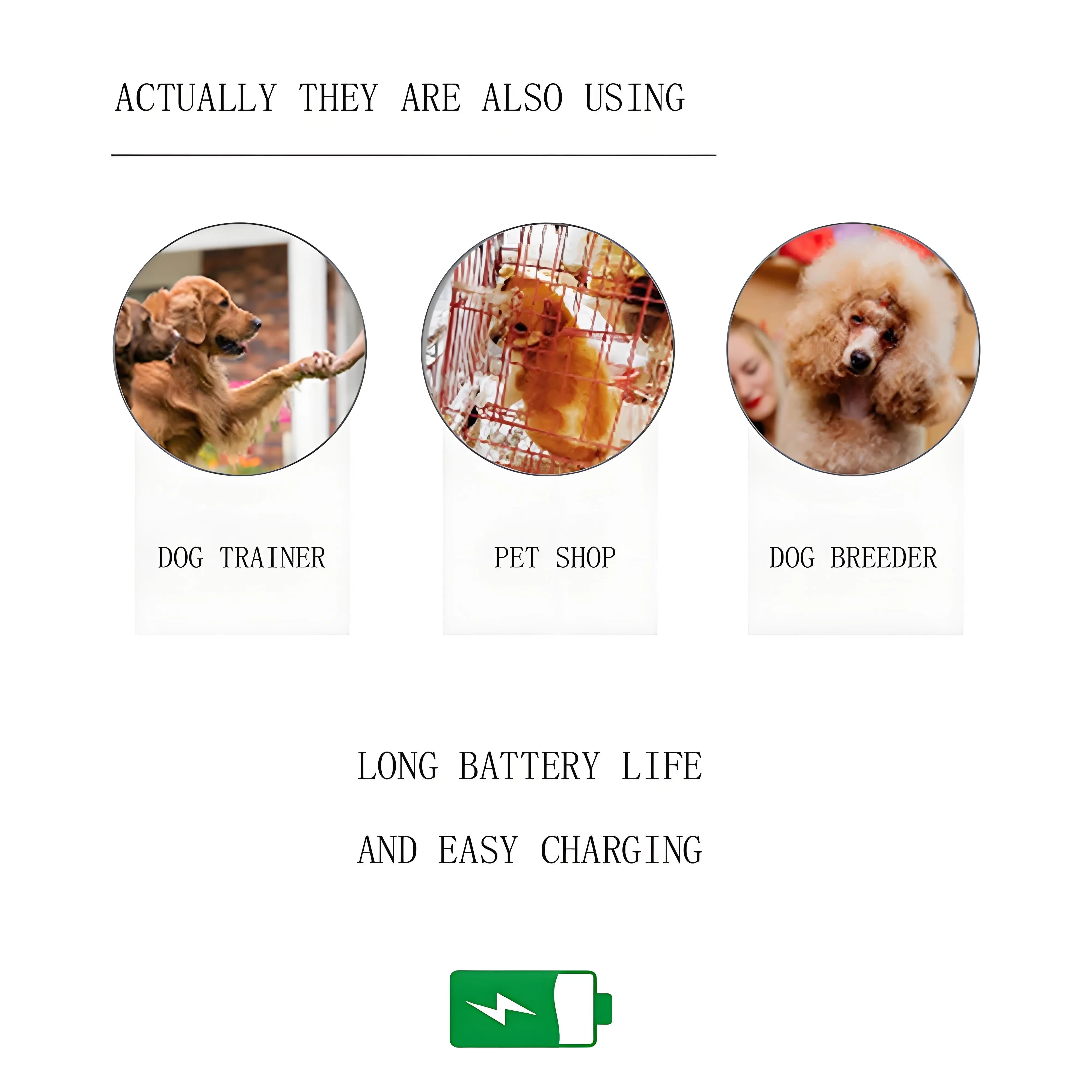 2-in-1 Dog Training Collar Auto Bark Stopper with 500m Remote, Waterproof