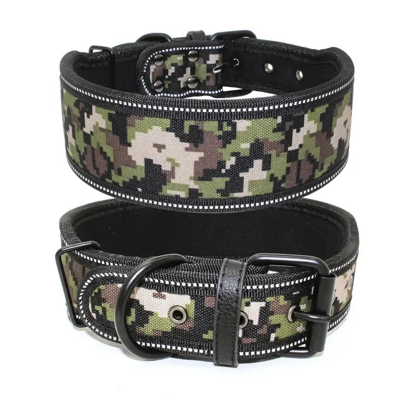 Adjustable Reflective Neoprene Padded Dog Collar