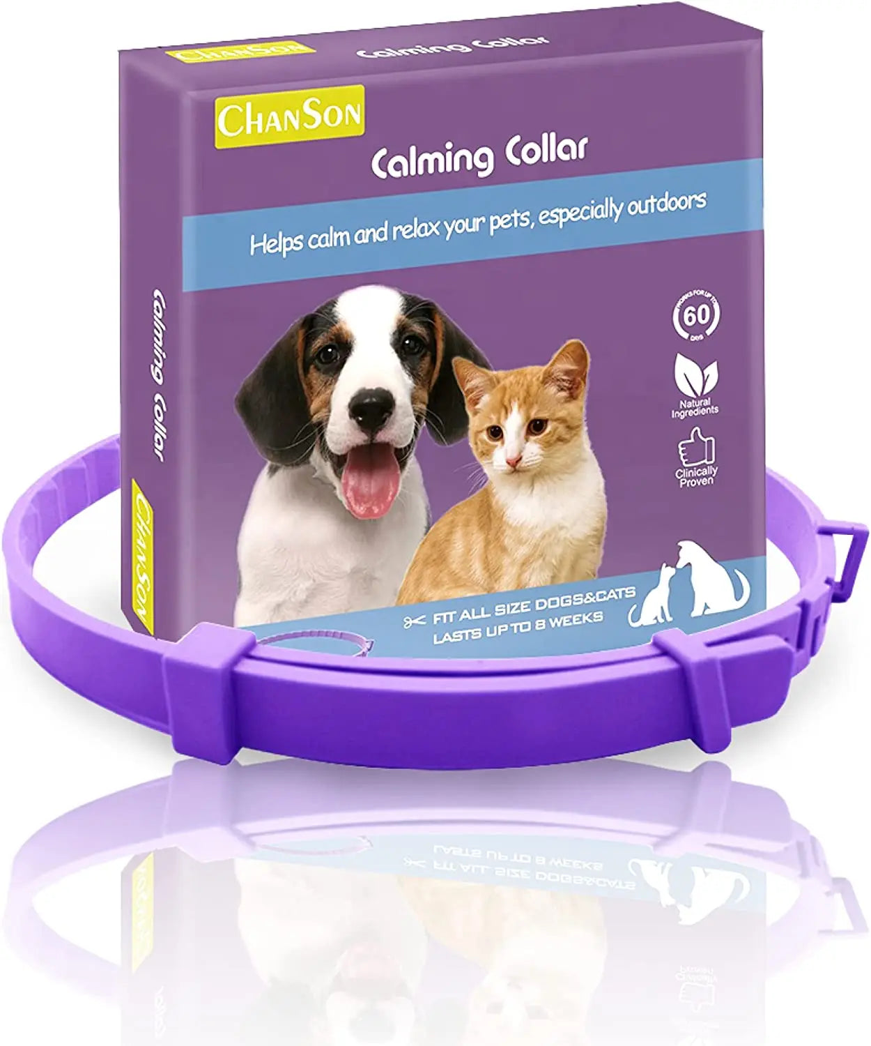 Natural Anxiety Adjustable Calming Collar for Cats & Dogs