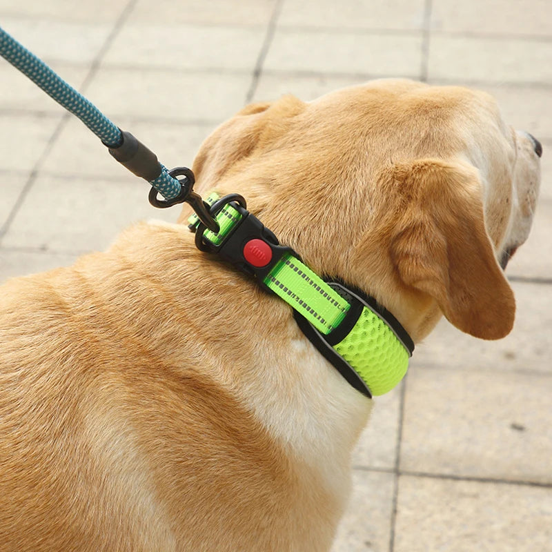 Soft Neoprene Padded Breathable Adjustable Reflective Dog Collar