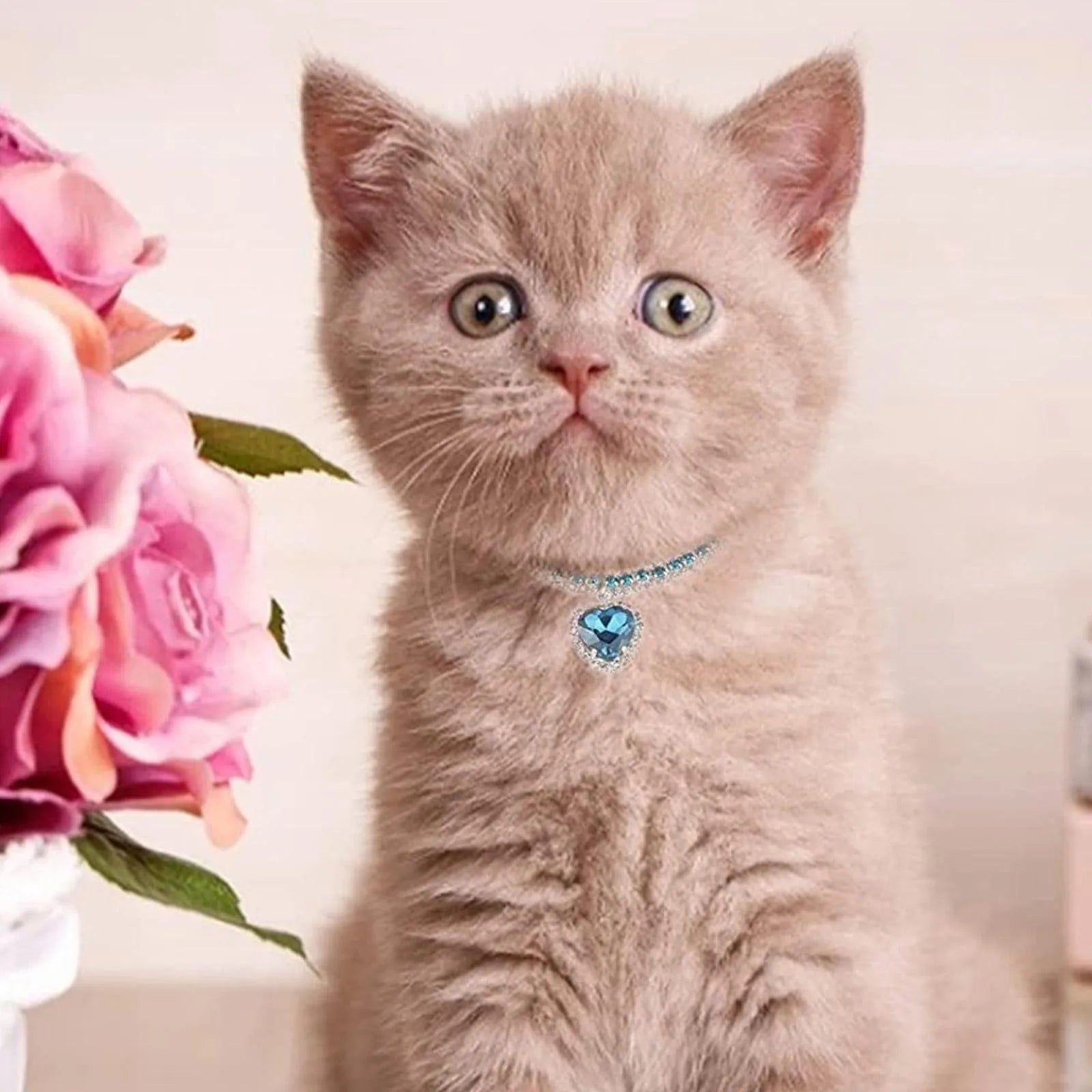 Crystal Pendant Rhinestone Diamante Pet Collar