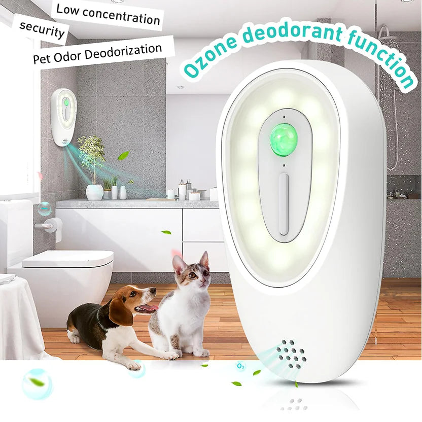 Smart Pet Odor Purifier Rechargeable Deodorizer for Litter Boxes & Dog Toilets