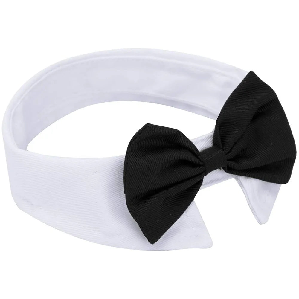 Tuxedo Neck Tie Adjustable Formal Pet Bowtie Collar