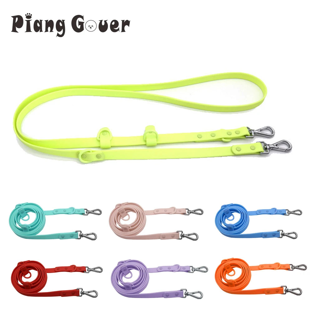 Heavy-Duty PVC Double-Headed Multifunctional Dog Leash