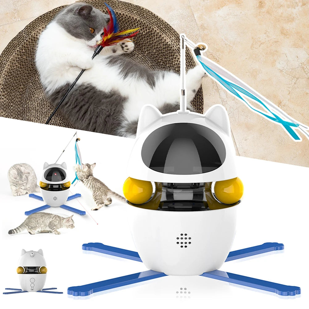 Smart Cat Activity Station Electronic Feather Toy for Indoor Play