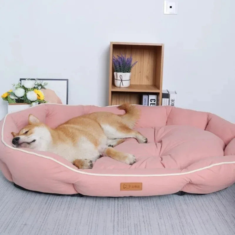 Washable Pet Mat & Kennel Large Plush Dog Bed