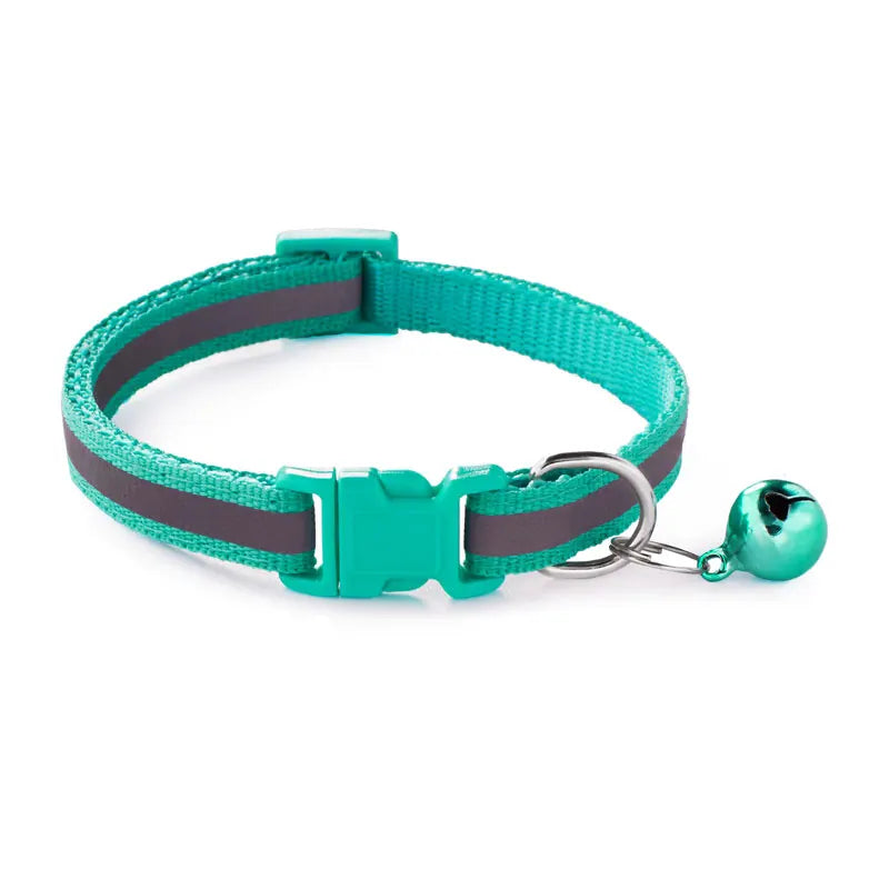 Safety Breakaway Buckle and Bell Reflective Cat Collar