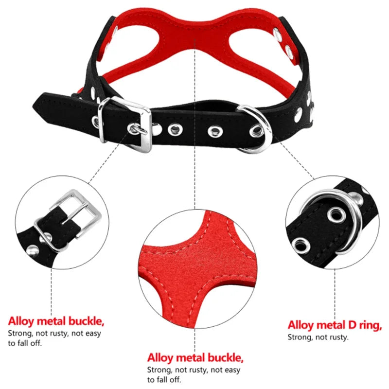 Soft Suede Leather Pet Harness Adjustable Chest Belt for Small Dogs