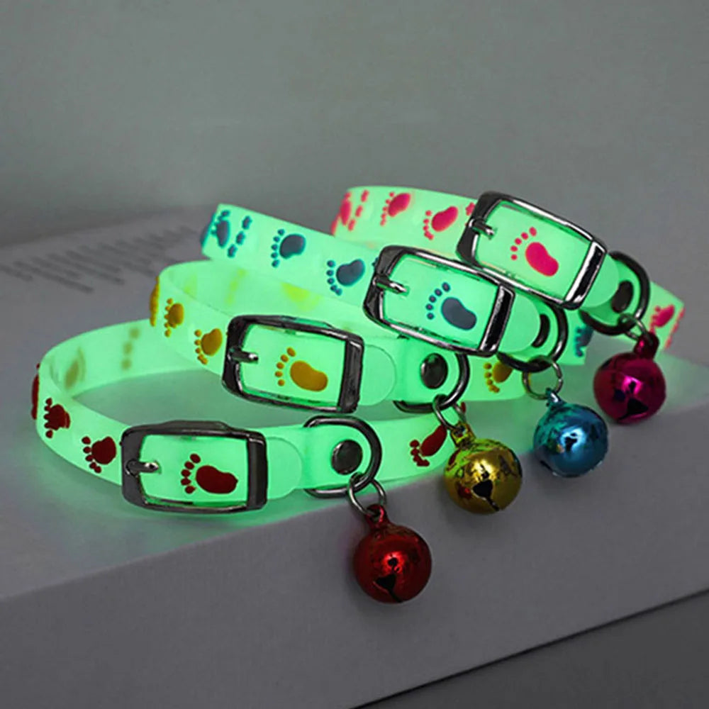 Glowing Anti-Loss Necklace Luminous Silicone Cat Collar