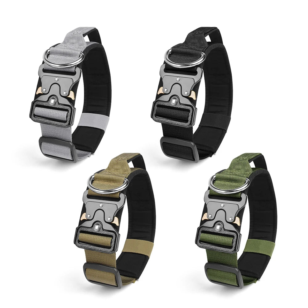 Heavy-Duty Adjustable Nylon Tactical Military Dog Collar