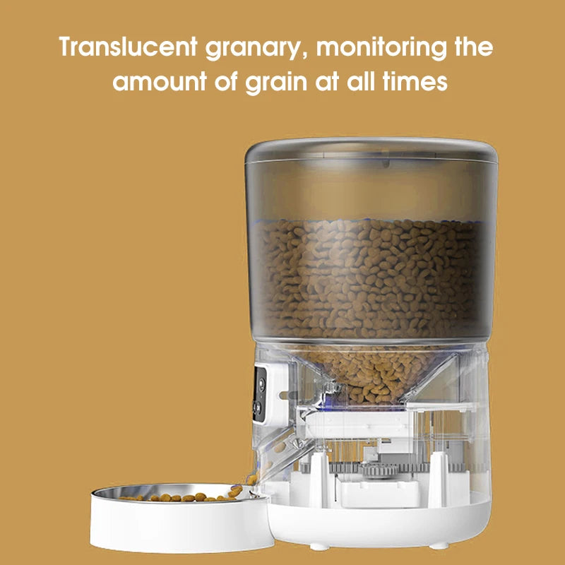 4L Pet Feeder Remote APP Control, Timed & Quantitative Feeding