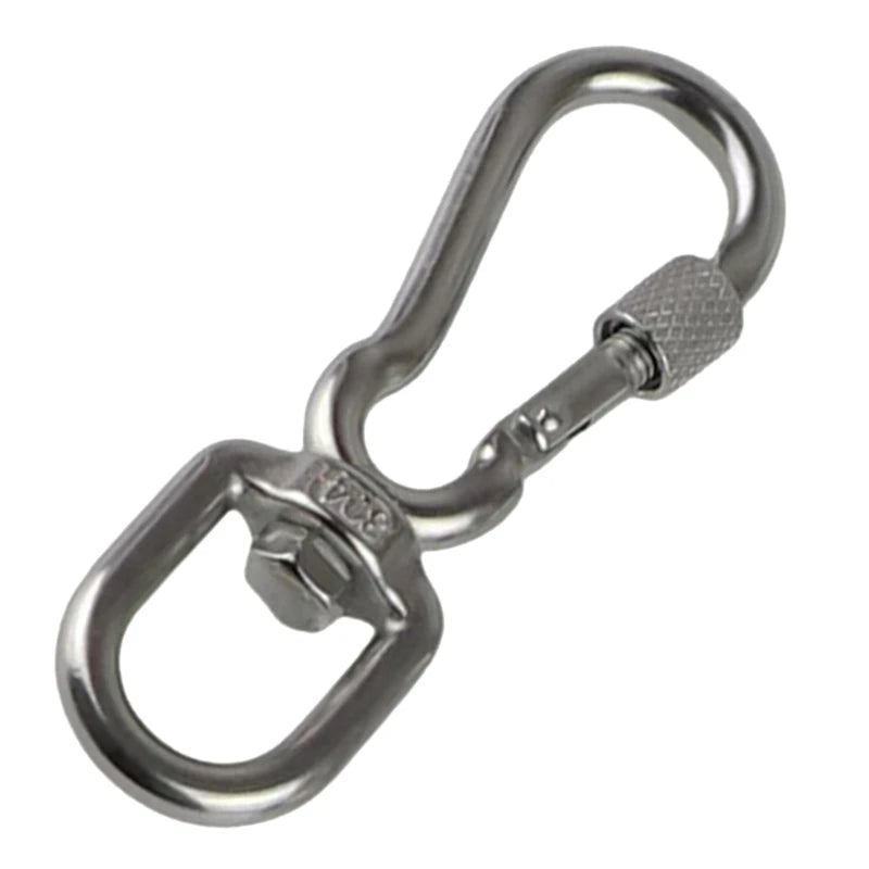 Heavy-Duty Bolted Clip Stainless Steel Swivel Carabiner Hook