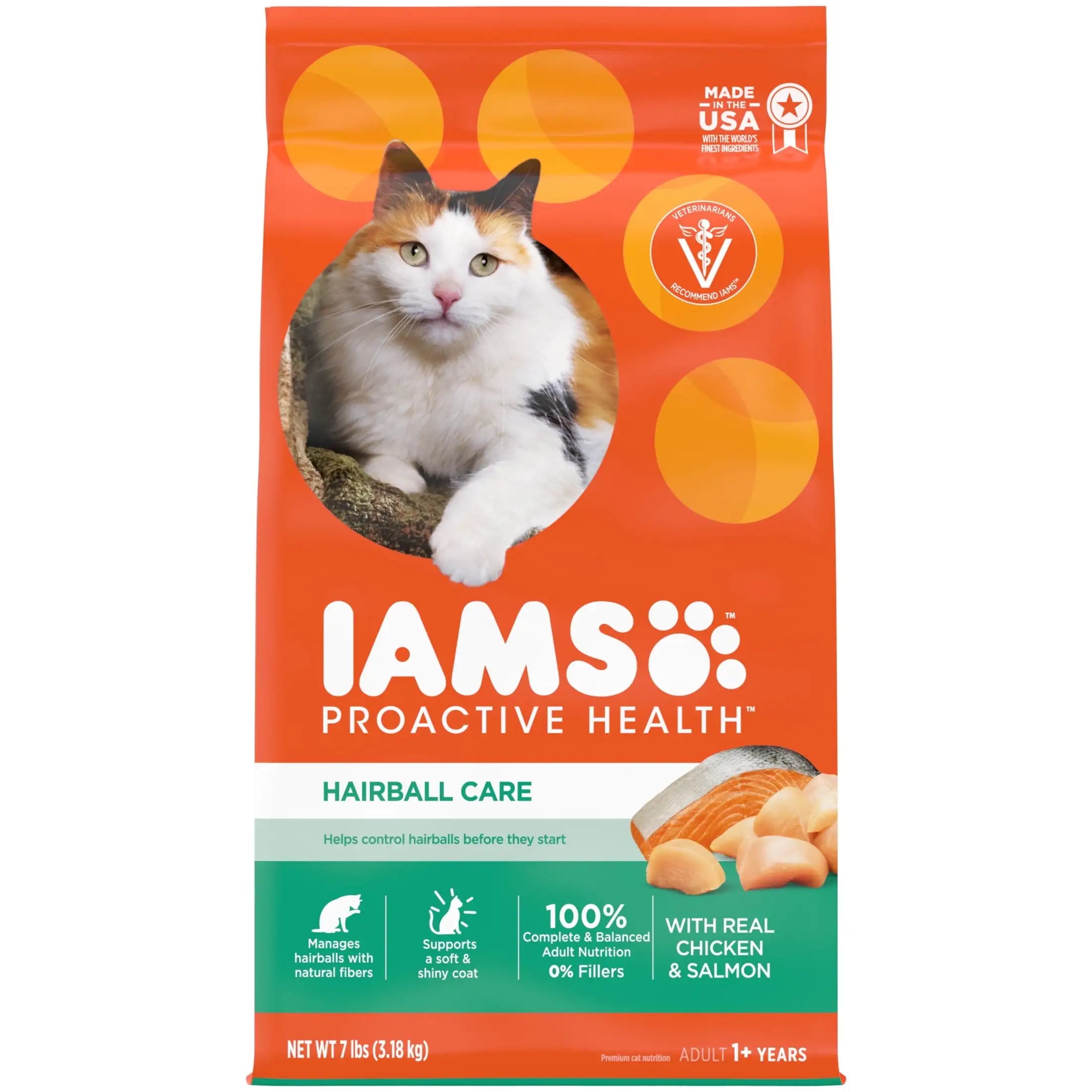 Iams Proactive Health Chicken and Salmon Dry Cat Food, 7 lb Bag