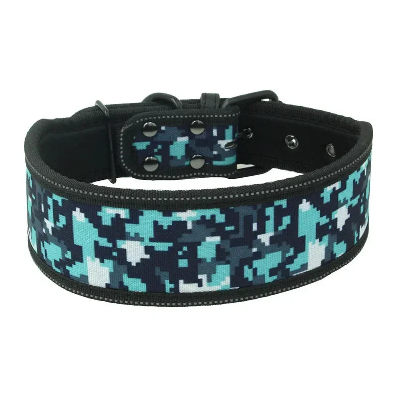 Adjustable Reflective Neoprene Padded Dog Collar