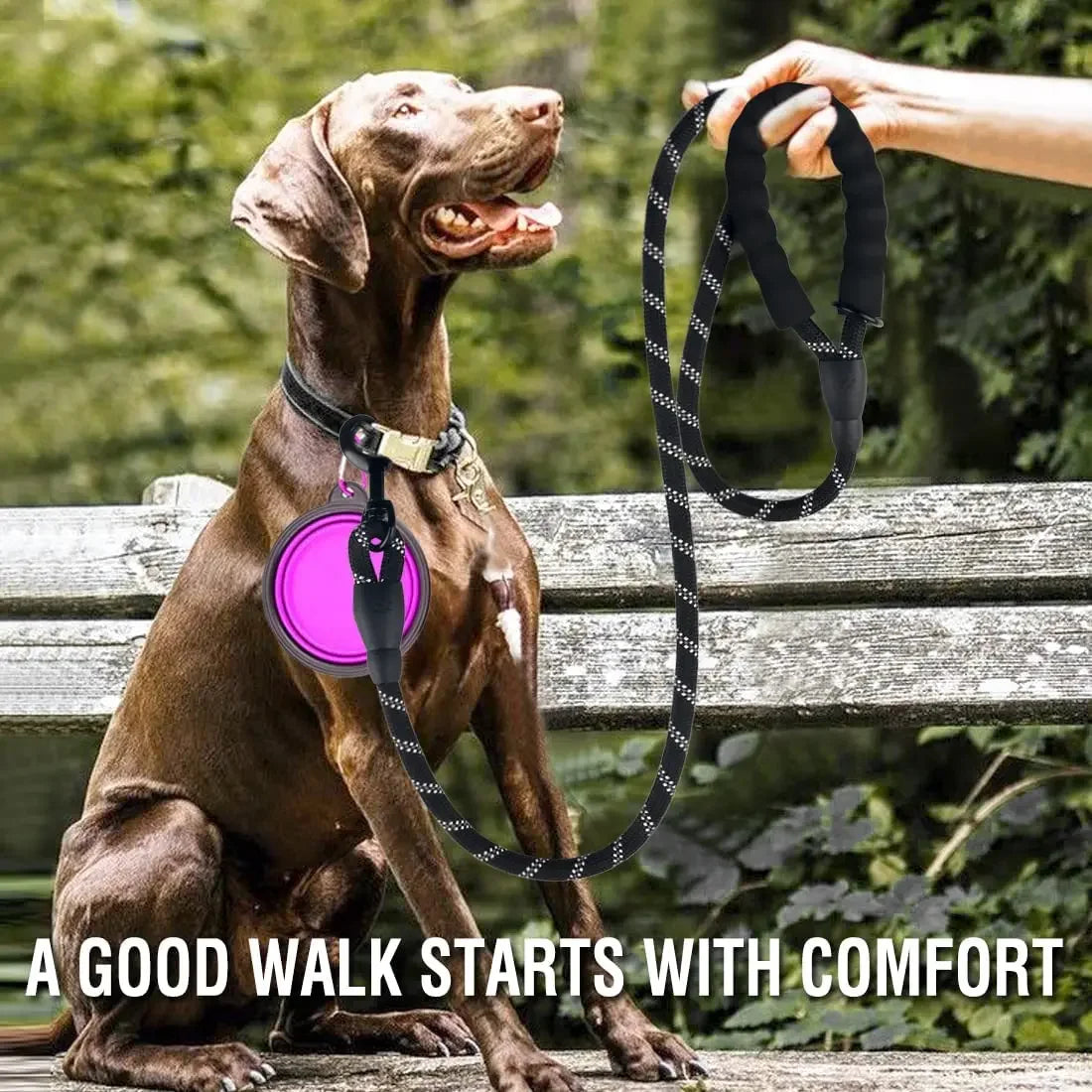 Durable Pull & Tow Lead Heavy-Duty Reflective Dog Leash