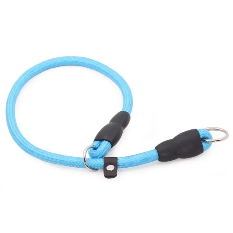 Heavy-Duty Nylon Slip Rope Adjustable P Chain Dog Collar