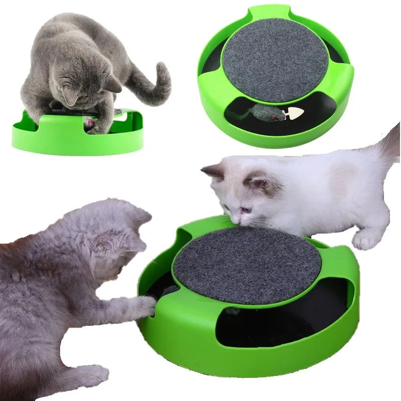 Interactive Cat Toy Turntable Roller Mouse for Intelligence & Play