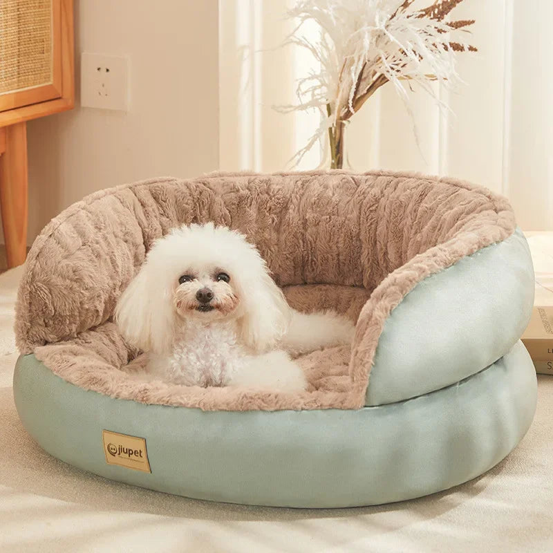 Thickened Velvet Nest All‑Season Plush Pet Sofa Bed