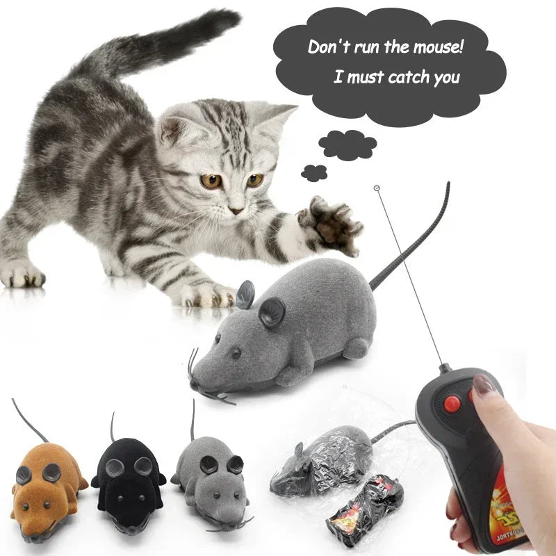Mechanical Motion Rat Toy Wireless Remote for Cats & Kittens